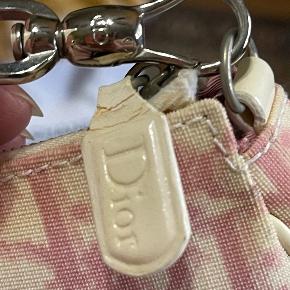 Dior Pink Oblique Logo Mini Canvas Saddle Bag - Picture 6 of 17